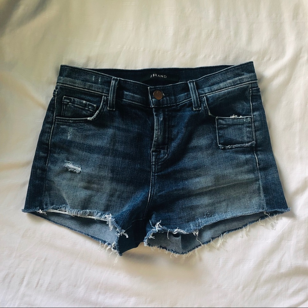 J Brand Mid-Rise Cut-Off Jean Shorts
